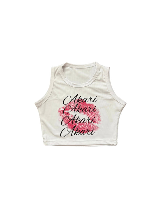 Women's White "XOXO" Collection Tank Top