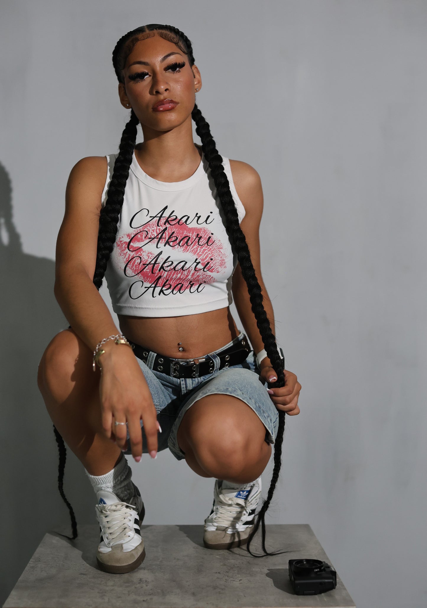 Women's White "XOXO" Collection Tank Top